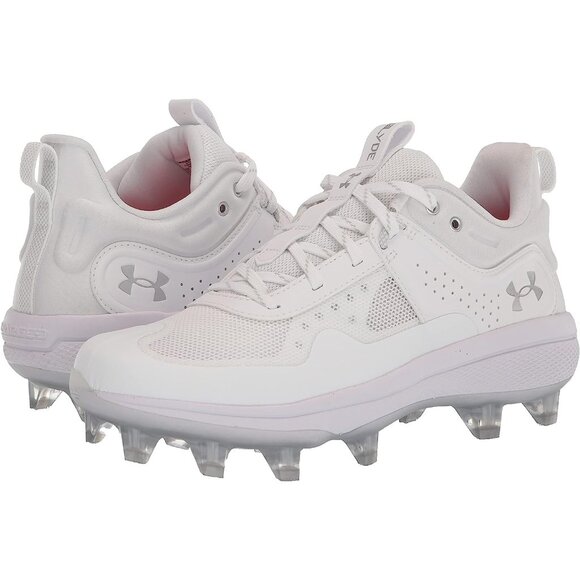 Under Armour Women's Glyde MT TPU Softball Cleat Shoe 3024329-101 White Size 9 - Picture 1 of 7